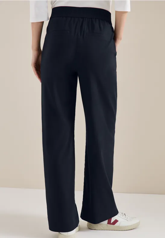 High Waist Wide Leg Pantalon Loose Fit universal blue