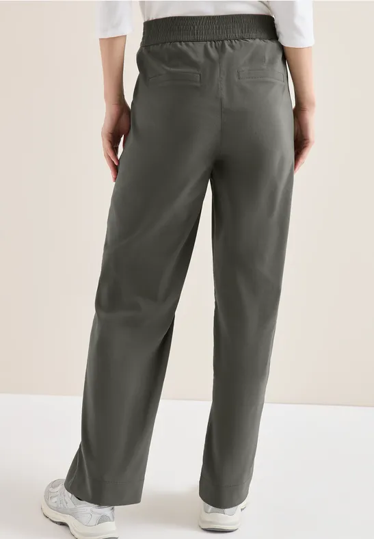 High Waist Wide Leg Pantalon Loose Fit clear khaki