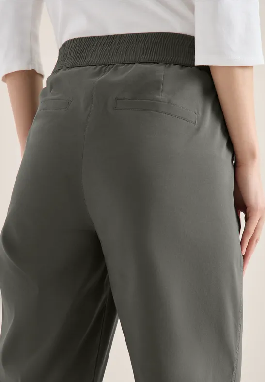 High Waist Wide Leg Pantalon Loose Fit clear khaki