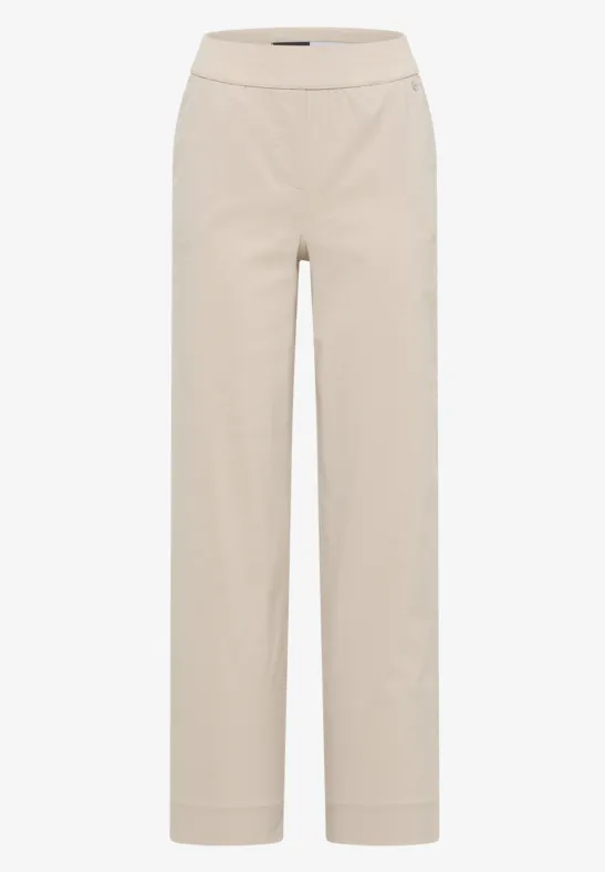 High Waist Wide Leg Pantalon Loose Fit grain beige