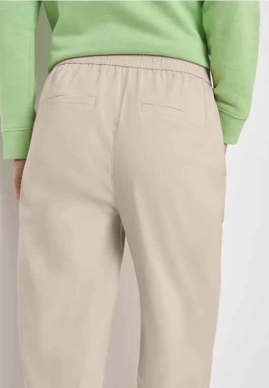 High Waist Wide Leg Pantalon Loose Fit grain beige