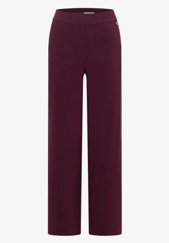 High Waist Wide Leg Pantalon Loose Fit grape red