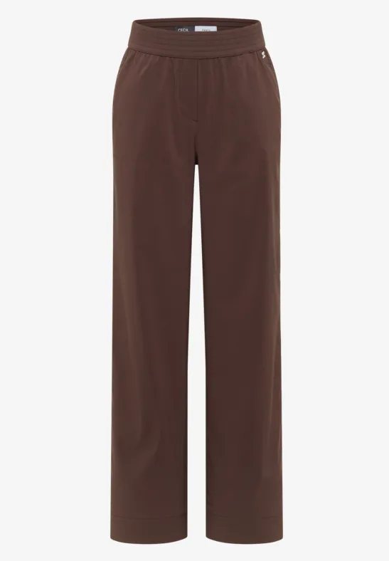 Pantalon High Waist Wide Leg en Loose Fit brown cacao