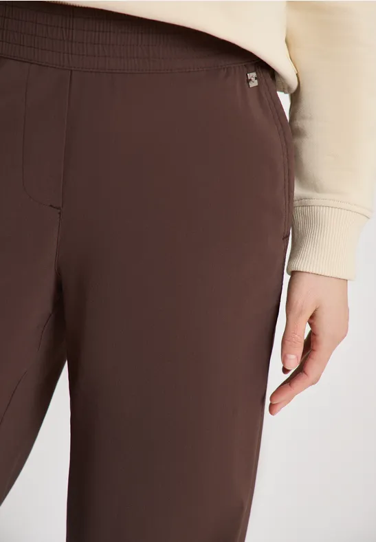 Pantalon High Waist Wide Leg en Loose Fit brown cacao