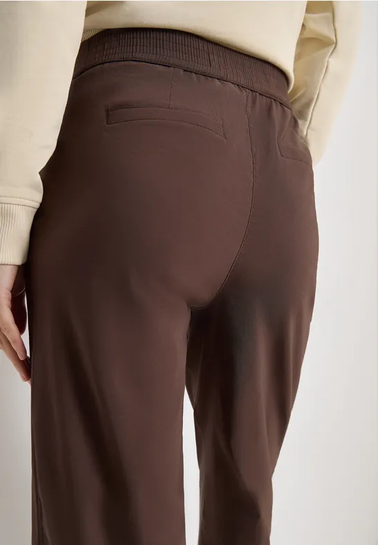 Pantalon High Waist Wide Leg en Loose Fit brown cacao