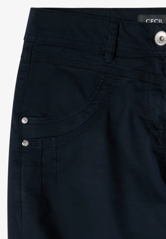 High Waist Flared Leg Pantalon Loose Fit universal blue