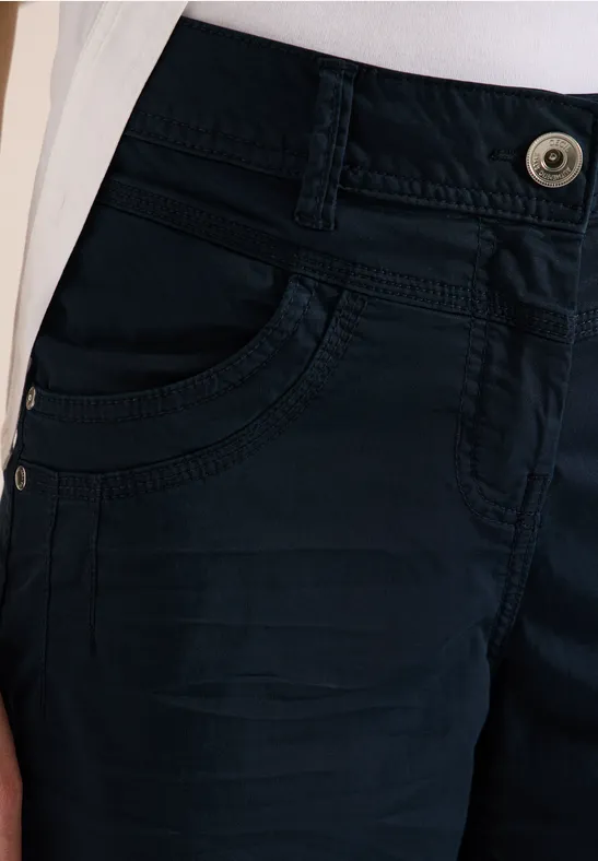 High Waist Flared Leg Pantalon Loose Fit universal blue