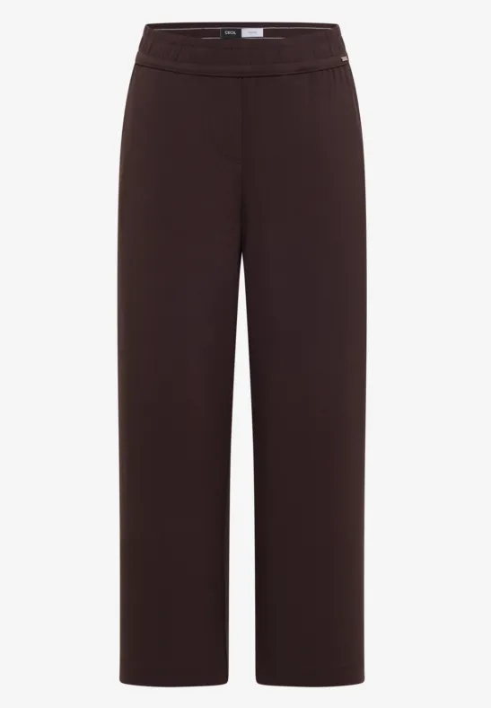 High Waist Wide Leg Hose im Loose Fit brown cacao
