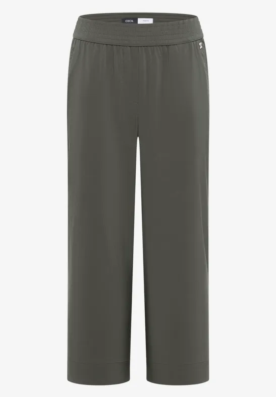 High Waist Wide Leg Hose im Loose Fit clear khaki