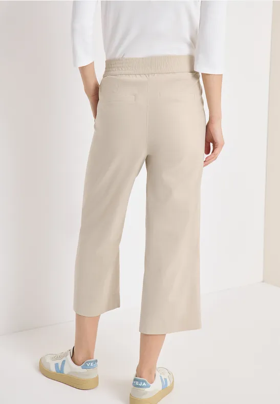High Waist Wide Leg Hose im Loose Fit grain beige
