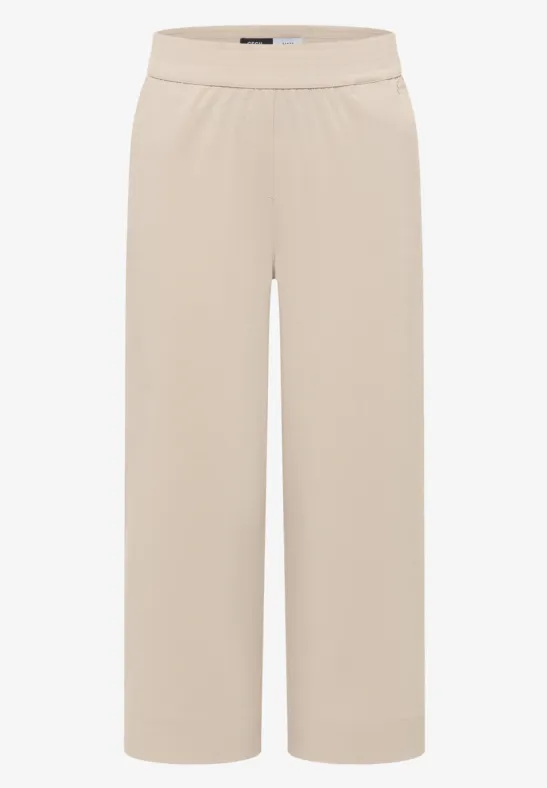 High Waist Wide Leg Hose im Loose Fit grain beige