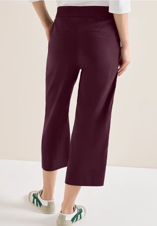 High Waist Wide Leg Hose im Loose Fit grape red