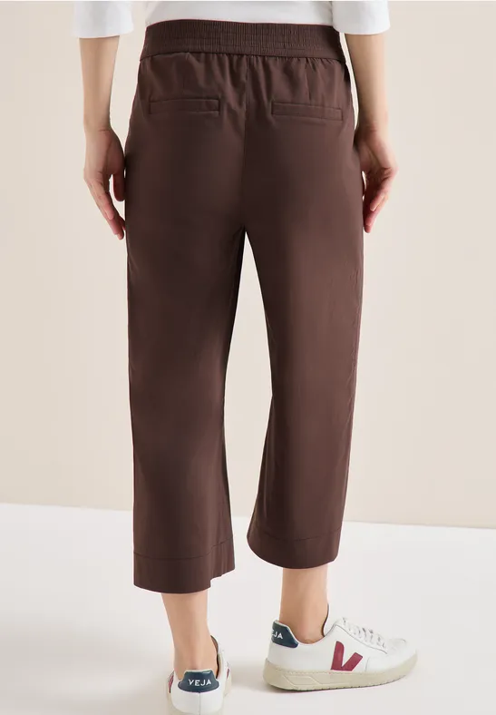 High Waist Wide Leg Hose im Loose Fit brown cacao