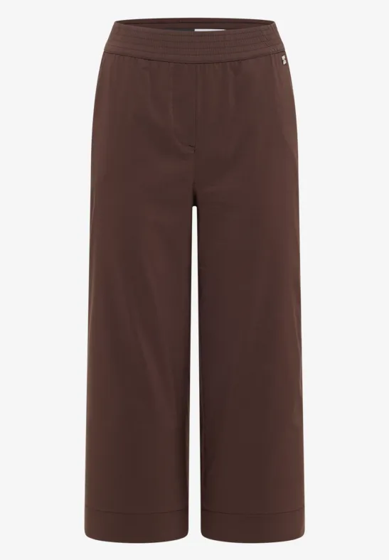 High Waist Wide Leg Hose im Loose Fit brown cacao