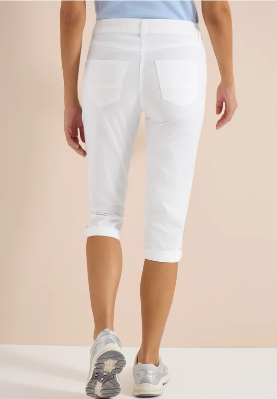 Pantalon 3/4 Slim Leg en Casual Fit White