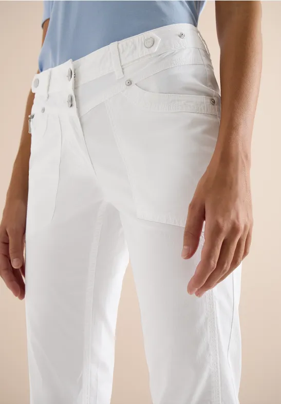 Pantalon 3/4 Slim Leg en Casual Fit White