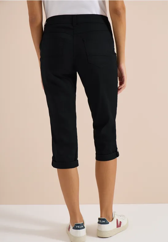 Pantalon 3/4 Slim Leg en Casual Fit Black