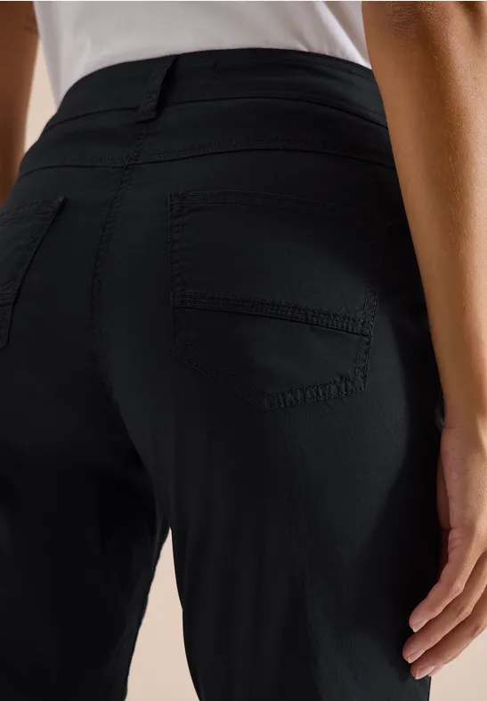 Pantalon 3/4 Slim Leg en Casual Fit Black