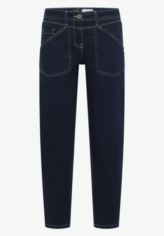 Tapered Leg Jeans rinsed wash