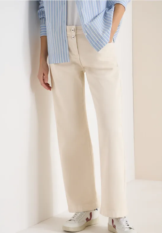 Wide Leg Jeans pearl beige