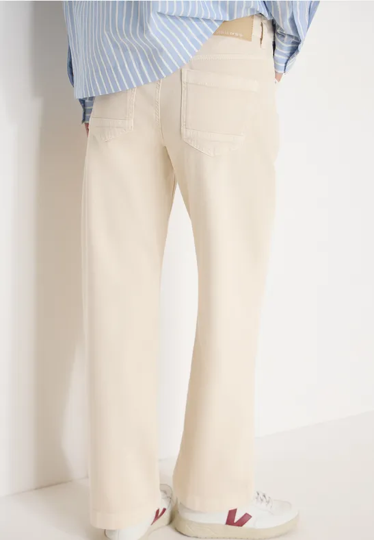 Wide Leg Jeans pearl beige