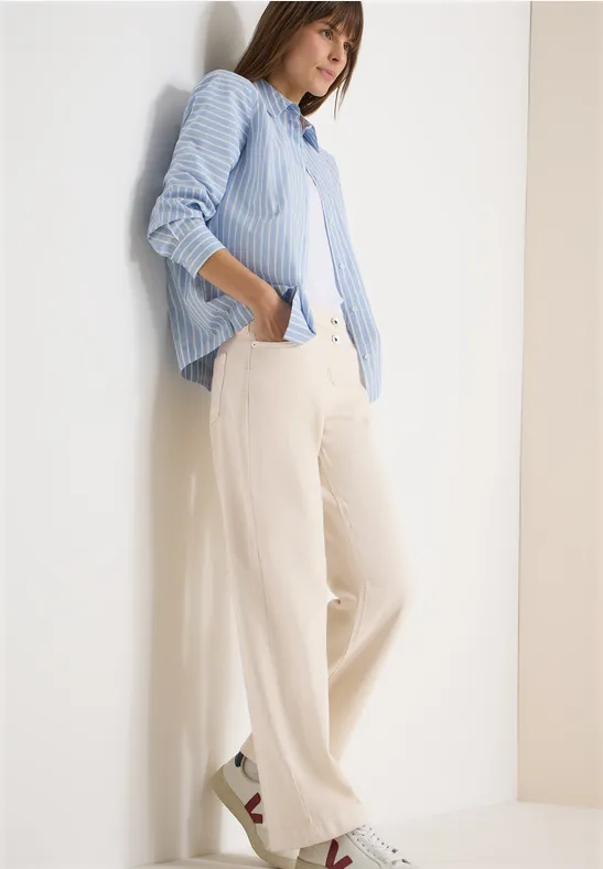 Wide Leg Jeans pearl beige