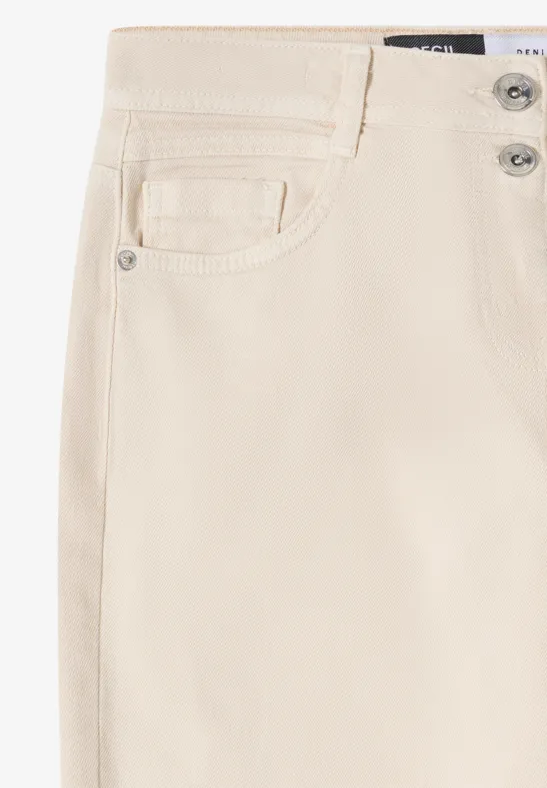 Wide Leg Jeans pearl beige