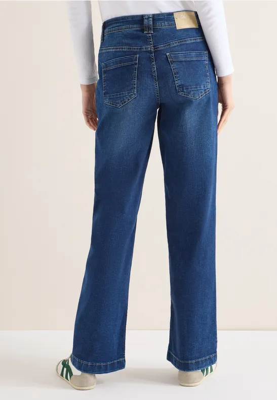Wide Leg Jeans mid blue wash