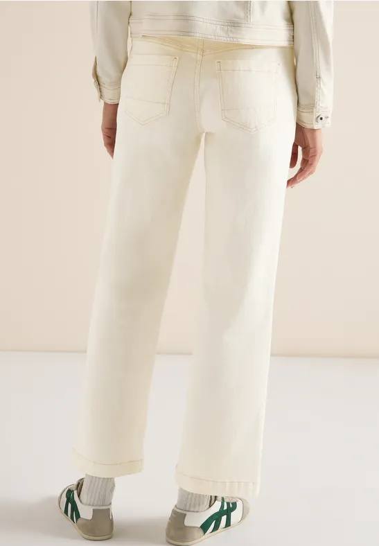 Patch Pocket Jeans pearl beige