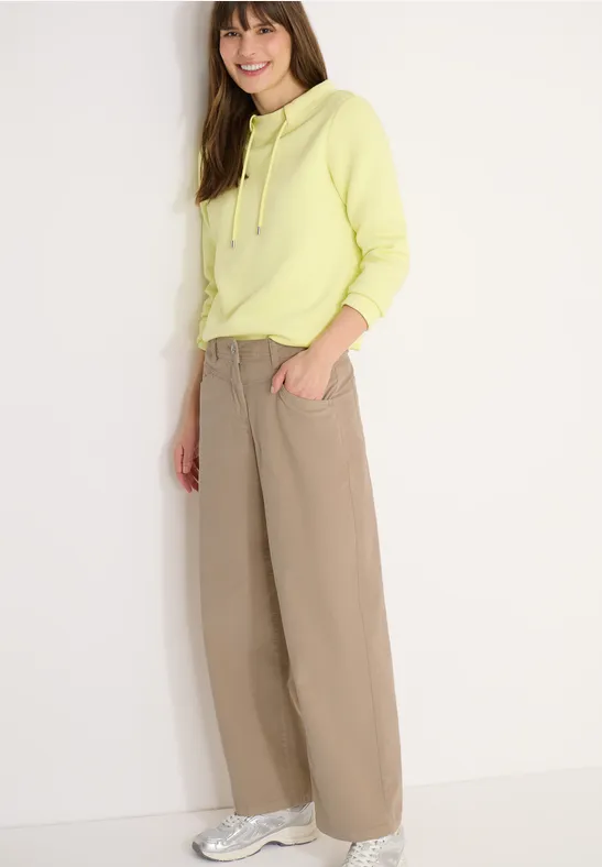 Wide Leg Hose silvery beige