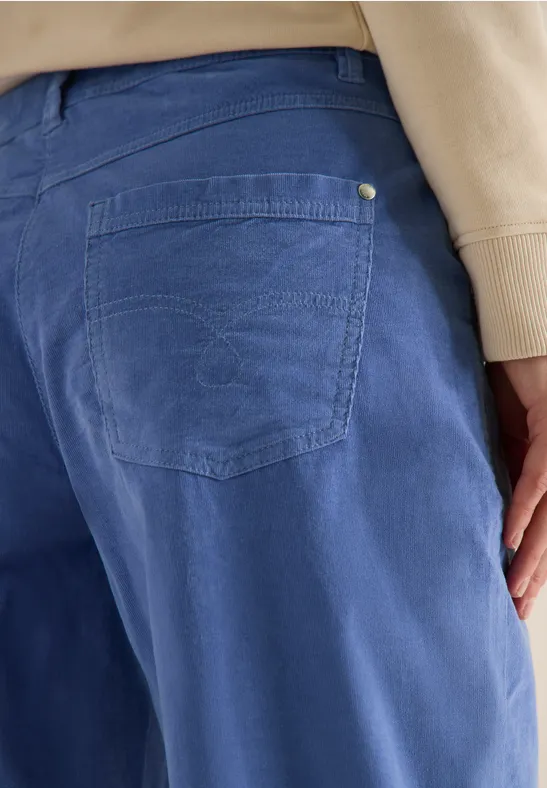 Wide Leg Hose coal blue