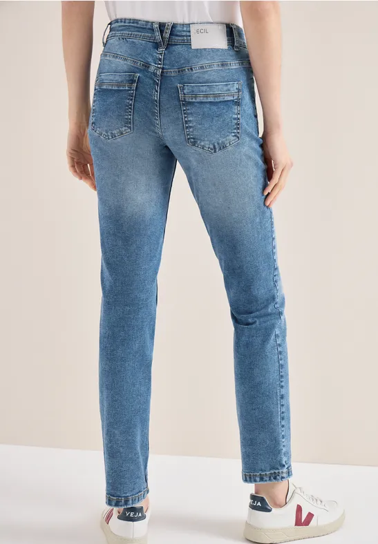 Straight Leg Jeans mid blue wash