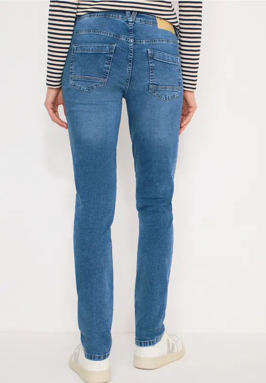 Straight Leg Jeans mid blue wash
