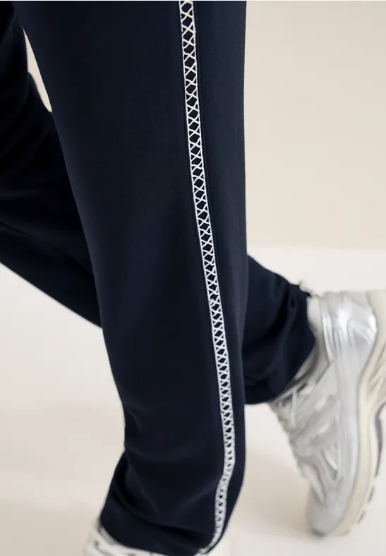 Hose mit Tape-Detail universal blue