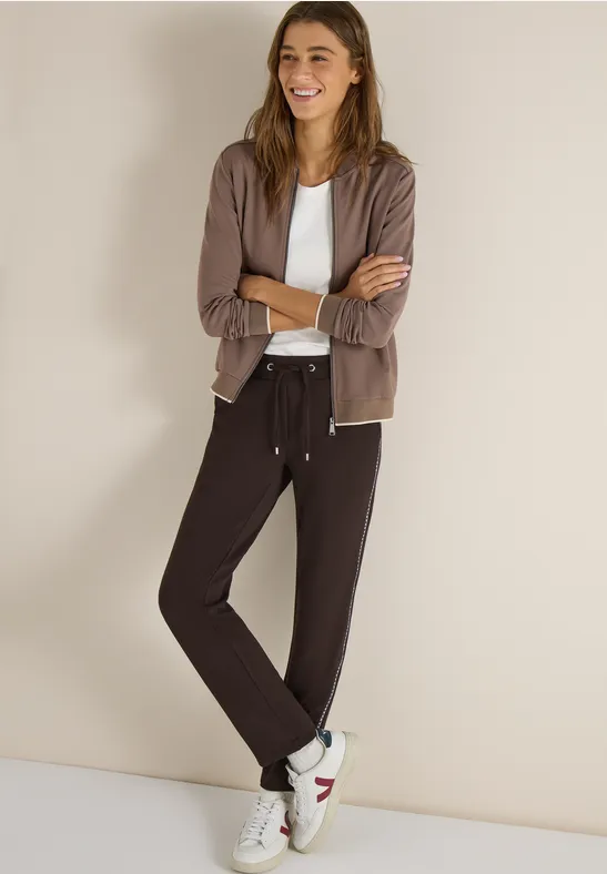 Hose mit Tape-Detail macchiato brown