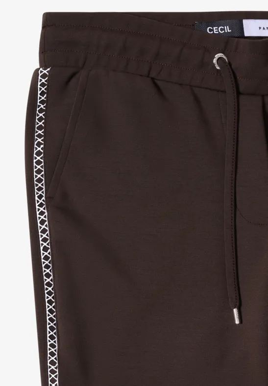 Hose mit Tape-Detail macchiato brown
