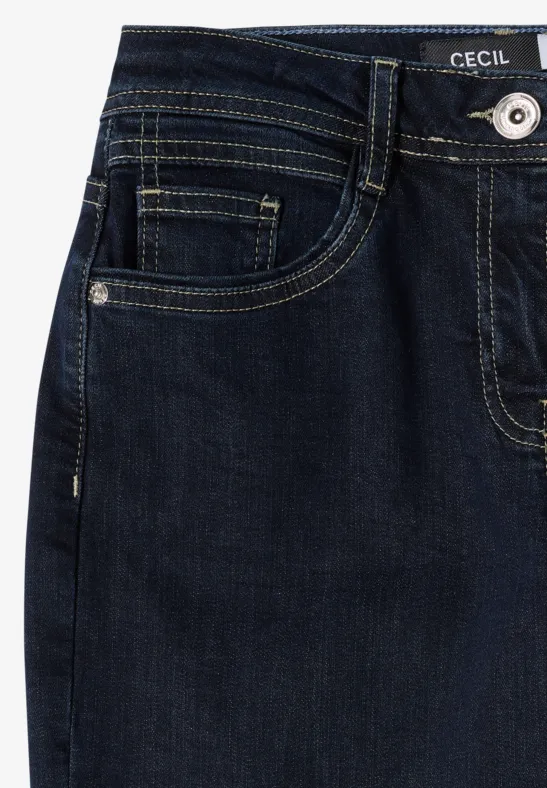 Jeansy z szerokimi nogawkami rinsed wash