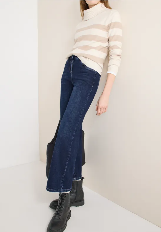 Wide Leg Jeans Dark blue wash