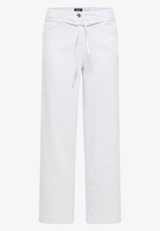 High Waist Wide Leg Jeans im Loose Fit White