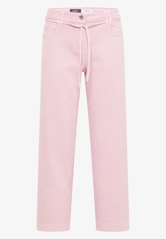 Jeansy z szeroką nogawką High Waist o luźnym kroju Loose Fit light blush rose