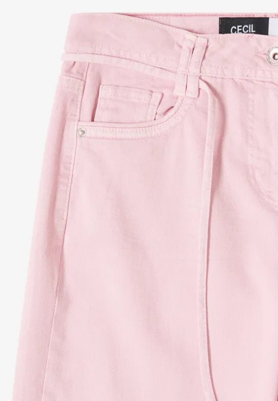 Jeansy z szeroką nogawką High Waist o luźnym kroju Loose Fit light blush rose