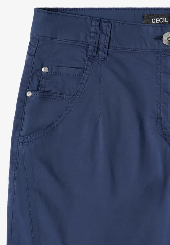 Pantalon Mid Waist Barrel Leg en coupe décontractée sporty denim blue