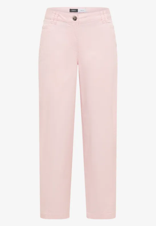 Mid Waist Barrel Leg Hose im Casual Fit rose quartz