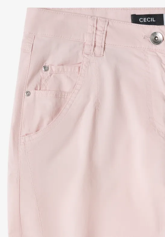 Mid Waist Barrel Leg Hose im Casual Fit rose quartz