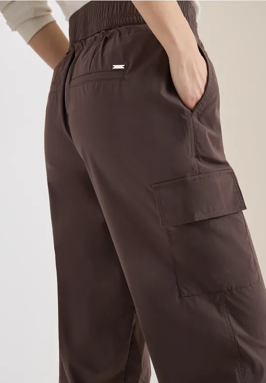 High Waist Straight Leg Pantalon Loose Fit macchiato brown