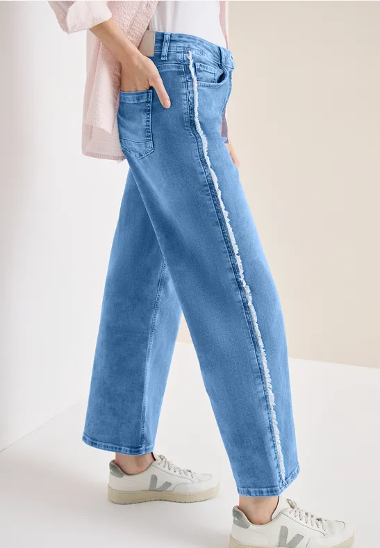 Jeans Culotte light blue washed