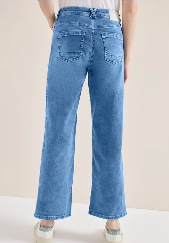 Jeans Culotte light blue washed