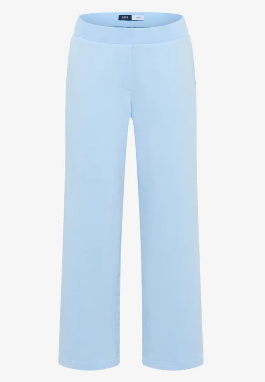High Waist broek met wijde pijpen in Loose Fit fresh water blue