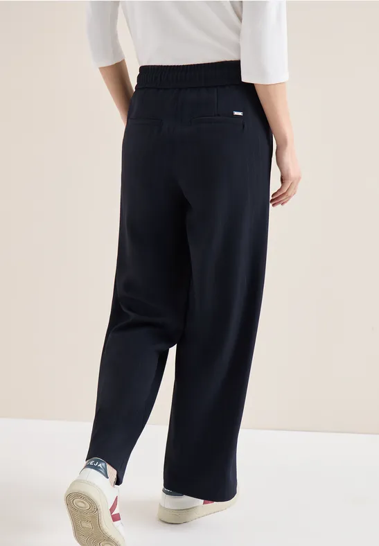 High Waist Straight Leg Pantalon Loose Fit universal blue