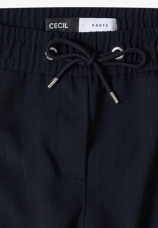 High Waist Straight Leg Pantalon Loose Fit universal blue